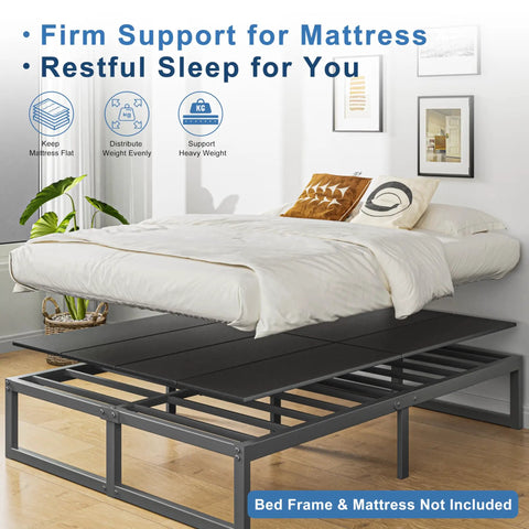 Heavy Duty Queen Bunkie Board Featuring Top Notch High Density Polymer Support with visible mattress support underneath.