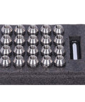 Premium 20 Pcs 1/2-20 Lug Nuts Socket Kit T304 Stainless Steel Heat Treated Wheel Hardware Universal For Cars Trucks Suv Upgrade, 20 lug nuts in foam tray