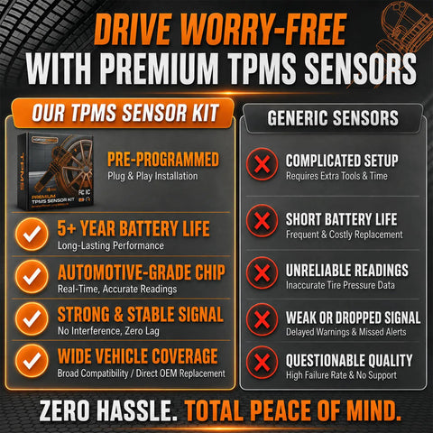 Dead On Accurate Tire Pressure Monitoring System Sensor 315 Mhz Built Tough For Gm Chevy Silverado Equinox Traverse Tahoe features kit overview.