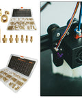 Brass Heat Insert Nut Set For Soldering And 3D Printing, Pro Grade Brass Threaded Nut Insertion Tool For 2 To 8 Mm Tips