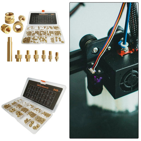 Brass Heat Insert Nut Set For Soldering And 3D Printing, Pro Grade Brass Threaded Nut Insertion Tool For 2 To 8 Mm Tips