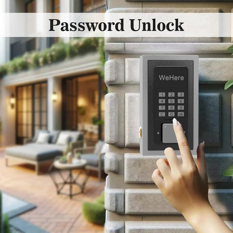Smart Key Lock Box Wall Mount With Four Unlock Options Password App Bluetooth Wi Fi One Time Codes Remote Access Via Wi Fi Bridge