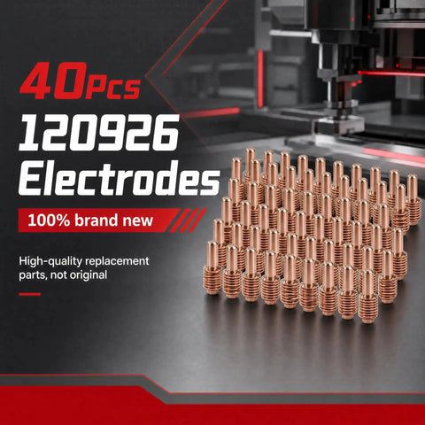 40 Pack 120926 Electrode Replacement For 1000 1250 1650 Plasma Cutters Torch Consumables Compatible With RT60 RT60M T60