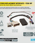 Plug And Play Factory Stereo Replacement Interface Adapter Kit For Select 2005-2016 Ford Lincoln Mercury, Car Radio Wiring Harness That Keeps Steering Wheel Controls And OEM Amplifier, Easy Install shown with connectors and cables.
