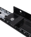 Hella Sturdy Steel Table Extension Brackets With Smooth Glide Rollers For Quick Flip Dining Or Coffee Desk Upgrades In Sleek Black Finish, close-up view of roller mechanism.