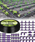 Drip Irrigation Tubing Kit With 1000 Ft Drip Tape Five Eighth Inch Outer Diameter 8 Mil Thick Six Inch Spacing Includes Tape End Plugs