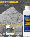 Heavy Duty Concrete Crack Filler Kit 3Lb Gray For Driveways Walkways And Patios DIY Mortar Repair With Quartz Sand Includes