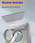 Replacement Mop Pads For Robot Vacuums, Washable Reusable Microfiber Soft Pads shown above washing machine