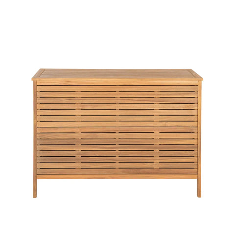 Outdoor Acacia Wood Storage Cabinet With Two Drawers And Double Door Shelf For Garden Poolside And Patio Weather Resistant Natural Finish