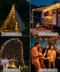 Solar String Lights For Outdoor 20Ft 30 LED Crystal Globe Fairy Lights Warm White For Tent, Camper, Patio, and Party Decor