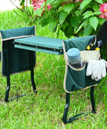 Upgraded Garden Kneeler And Seat With Thickened And Widened Soft Kneeling Pad Heavy Duty Foldable Gardener Stool With Two Tool Pouches