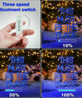 This Must Be The Place Neon Sign Blue Custom Neon Wall Decor For Weddings And Parties And Anniversaries LED Flex Neon Light Sign with dimmer.