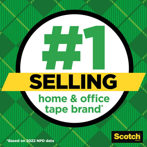 #1 selling home and office tape brand logo with green background and Scotch branding