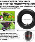 Heavy Duty Inner Tube 4.80/4.00-8 For Wheelbarrows Wagons Mowers Hand Trucks Go Karts With TR87 Angled Valve Stem displayed