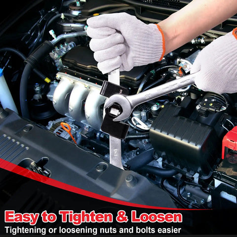 Wrench Extender Tool For One Half Inch Drive And Twenty One Millimeter Hex Drive Heat Treated Adjustable Adapter in use