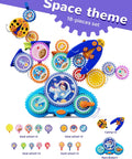 Gear Building Toys For Kids Electric And Manual Construction Set space-themed gears with astronaut designs for ages 3 to 12