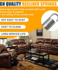 2 Pack Heavy Duty 7 Inch Recliner Tension Springs For Sofa Chair Mechanism Replacement featuring durable steel designed for smooth glide motion.