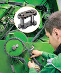 5 Pack 60 Roller Chain Connecting Links Beefy Master Connector Link for ANSI 60 Chains, used in agricultural machinery maintenance