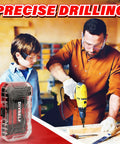 Man and child using drill with 15 Piece Countersink Drill Bit Set For Woodworking M2 HSS in workshop