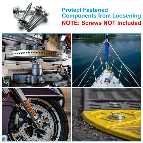 Bad Ass Pack of 304 Stainless Steel Flat Washers M8 18 Mm Belleville Spring Discs plus Conical Knurled Gasket for bike and machine fasteners