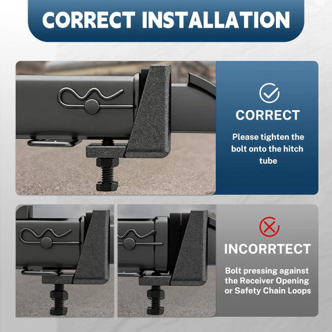 Anti Rattle Hitch Clamp 2 Inch Universal Fit With Silencer Pads Rustproof And Corrosion Resistant Reduces Trailer Vibration Easy Install Keeps Cargo Secure During Tows
