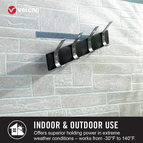 Mounted hooks on wall using Outdoor Wide Heavy Duty Strips 6 By 4 Inch Pack Of 3 Holds 15 Lbs Titanium Extreme Industrial Strength Adhesive