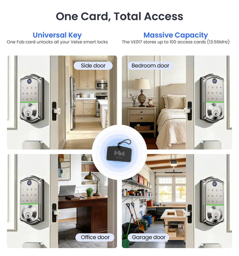 Satin Nickel WiFi Smart Keyless Entry Lock For Front Door Featuring Fingerprint And Password Access Mobile App Control For No Sweat Remote Access And Straight Up Knockout Home Protection