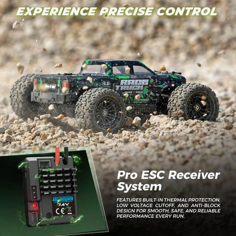 1 18 Scale RC Truck 4x4 Off Road Beast With Top Speed 36 kmh hobby grade showing rugged build and pro ESC receiver system