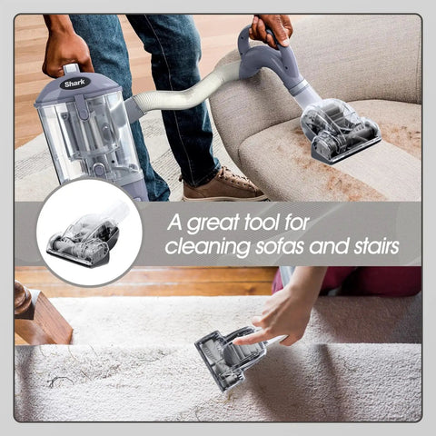 Using Upgraded Pet Hair Power Brush Attachment For Navigator Lift Away Upright Vacuum Cleaners Deluxe Upright NV360 NV350 NV356E NV370 NV22L UV420 UV440 Replacement Part 119FFJ Gray on sofa and carpet