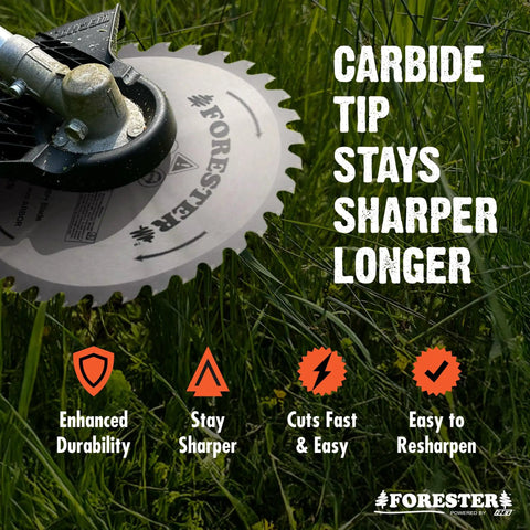 Carbide Tip Brush Cutter Blade 10 Inch 40 Teeth For Straight Shaft Trimmers Fits Most Models With 1 Inch Arbor And 20mm Bushing