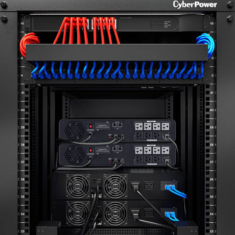 PFC Sine Wave UPS Battery Backup and Surge Protector, 2000VA 1200W, Eight NEMA 5-20R Outlets, AVR, Short Depth 2U Rackmount