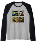 Dope Tuk Tuk Rickshaw Graphic Raglan Baseball Tee Men Women Global Travelers And Scooter Crew Premium Cotton Lightweight Classic Fit showcasing bold tuk tuk graphic on gray and black sleeves.