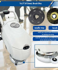 Heavy Duty Industrial Corded Floor Scrubber Workhorse with 16.3 Inch Brush and 1750 Square Meters Per Hour Cleaning Dual Tanks