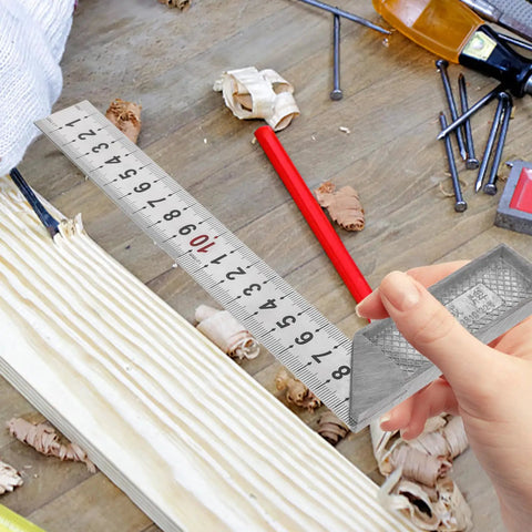 Hand using Stainless Steel 90 Degree Ruler L Square Measuring Tool for Carpenters and Machinists, Pro Grade Precision Right Angle Square for Model Making