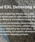 Seven Inch Convolute Deburring Wheel One Inch Thick By One Inch Arbor Hole Silicon Carbide Fine Grit showing texture and surface detail.