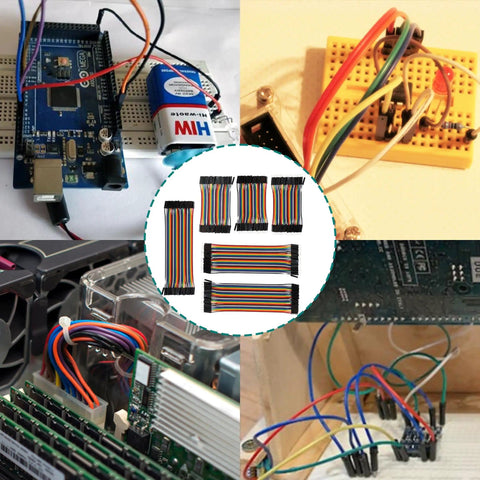 240 Piece Multicolor Dupont Wire Jumper Kit For Breadboard DIY Projects With 40Pin Male To Male, Male To Female, And Female To Female Connectors In 10cm And 20cm Lengths used in various prototyping scenarios