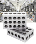 Pro Grade 1 2 3 Block Set With 23 Holes For Ultra Precision Machining Finishing Clamping And Fixturing, tool steel, 0.0002 inch accuracy.