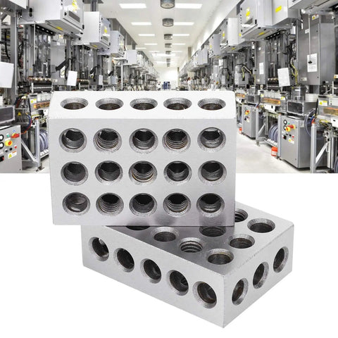 Pro Grade 1 2 3 Block Set With 23 Holes For Ultra Precision Machining Finishing Clamping And Fixturing, tool steel, 0.0002 inch accuracy.