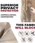 Faraday Shield Fabric With Copper Nickel Polyester for RFID and WiFi Blocker EMF Protection, silver, detail of fabric texture and features