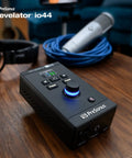 Ultra Compact USB C Audio Interface For Music Production And Streaming With Built In Mixer Dope Effects Presets And Studio One DAW Compatibility For PC And Mac Ready To Capture Any Track on a wooden table