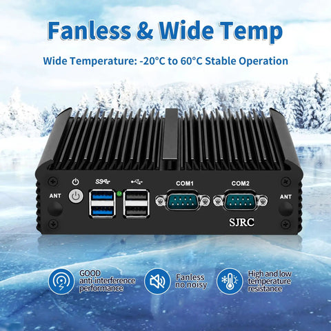 J4125 Micro Firewall Router With Quad 2.5 Gb Ethernet And 16 Gb Ram Packing 512 Gb Storage In A Quiet Fanless Frame showcasing rear ports.