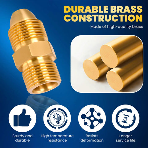 G5 To CGA580 Male Nitrogen Adapter For Argon Helium Neon Gas Cylinders Brass Connector Built Tough High Temp Corrosion Resistant Durable Gas Cylinder Fitting For Home Lab And Workshop