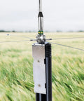 Ground Plane NMO Mount Kit With Four 21 Inch Radials And SO239 Connector installed on 2 inch pole in field