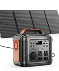 Heavy Duty 296Wh Portable Power Station With 13 Output Ports Powers Laptops And Car Fridges Simultaneously Off Grid Solar Generator with solar panels.