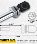 Push Button Diverter Replacement For RP5649 Delta 600 Series with dimensions and chrome finish