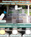 Go To 20 Inch Portable Outdoor Ceiling Fan With Light And Remote For Gazebo Tent Patio Camping 20000mAh Battery Pack
