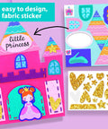 Totally Beginner Friendly Sewing Kit For Kids Ages Five To Eight With Princess And Unicorn Felt Crafts DIY castle design