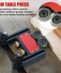 Double Wheel Bearing Stock Roller for Featherboards on Table Saws Router Tables and Band Saws with anodized aluminum frame