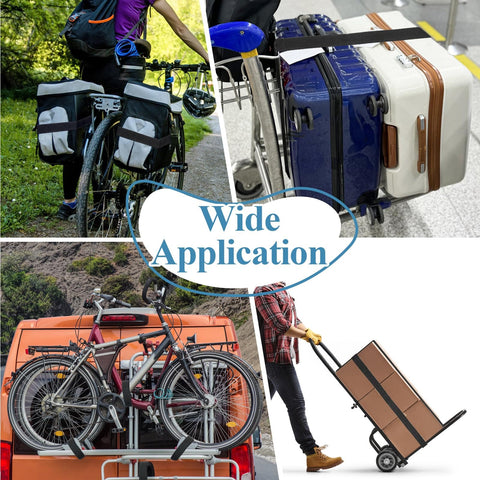 Four Pack Tie Down Straps 0.78 Inch Wide By 5 Foot Long With Buckles Adjustable Ratchet Cam Lashing Straps for securing bikes, luggage, and cargo