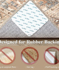 Non Slip Rug Tape For Rubber Backing Rugs 12 Pack Carpet Stickers That Grip Hardwood Floors and Wood Floors detail view